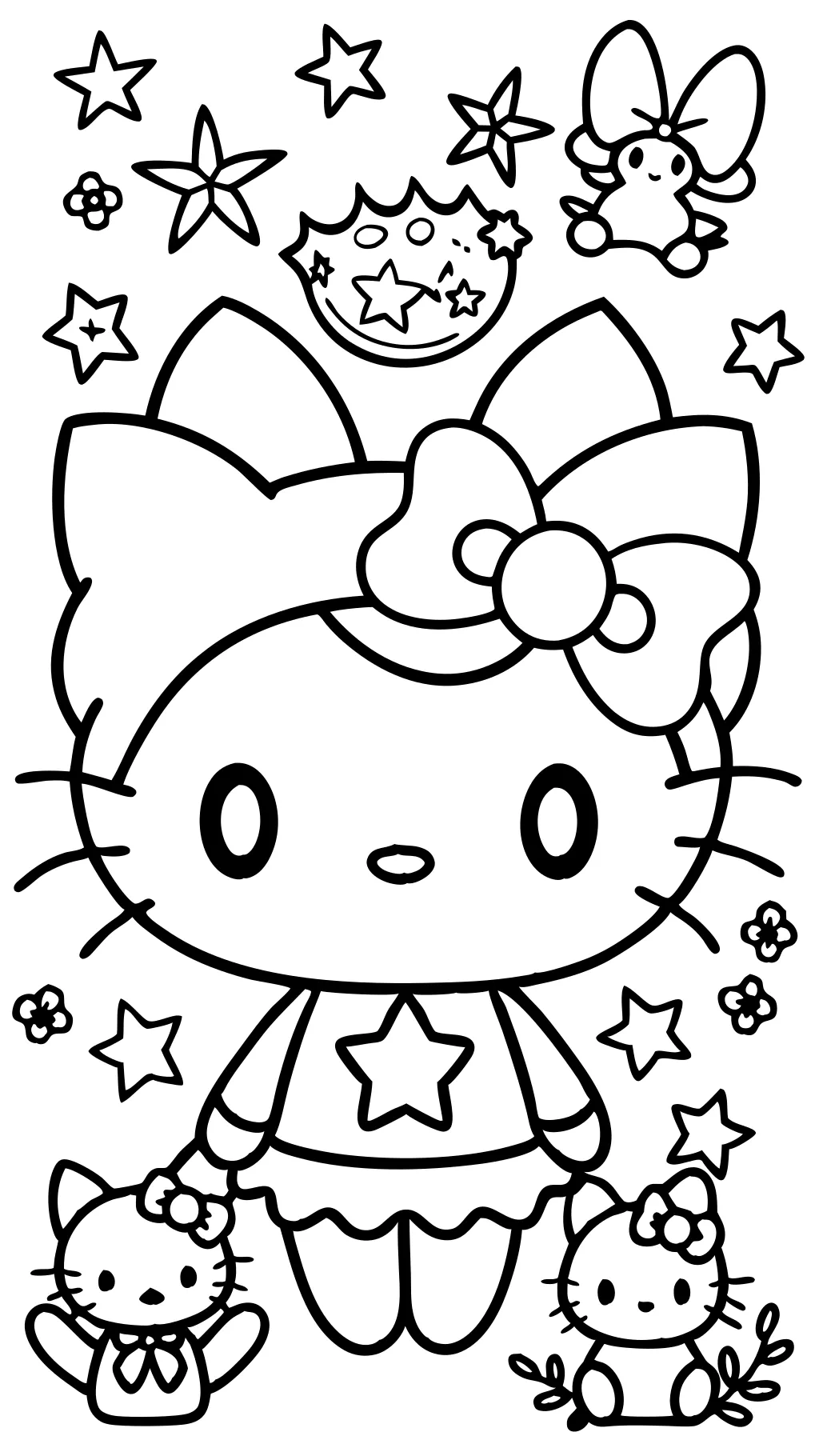 kuromi and my melody coloring page